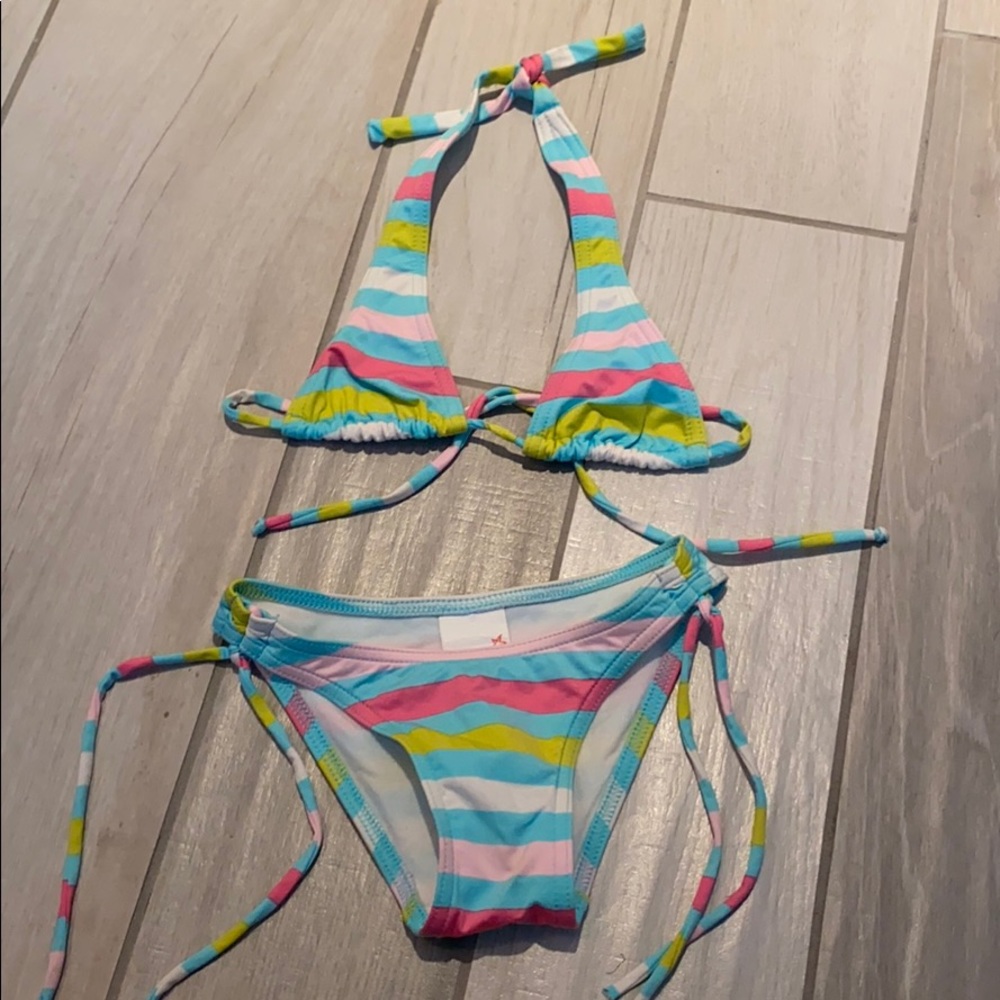 Kiwi St Tropez 4T Multi-stripe “String Bikini”